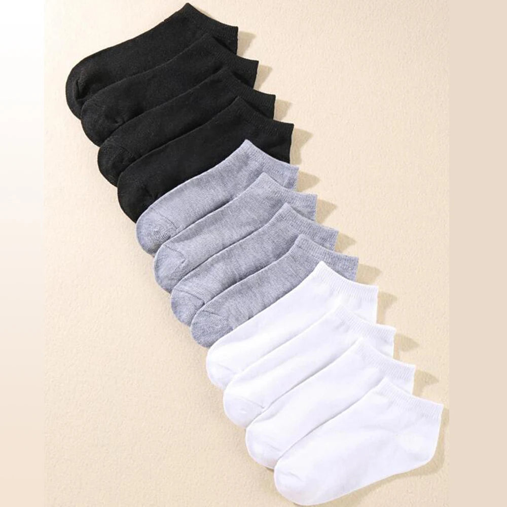 12 Pairs of Solid Color Socks 12 Pairs of Men's Solid Color Socks Blue Wolf Store One Size 12 Pairs
