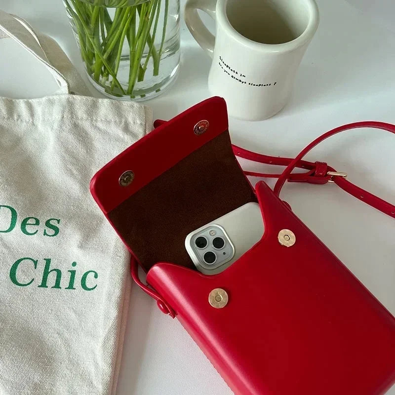 2024 Flap Crossbody Bags Women Mini PU Leather Shoulder Purses and Handbags for Girls Ladies Phone Simple Solid Designer Bag Blue Wolf Store