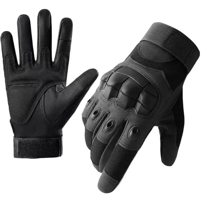 ArmorGrip Leather Tactical Gloves ArmorGrip Leather Tactical Gloves Blue Wolf Store Black M