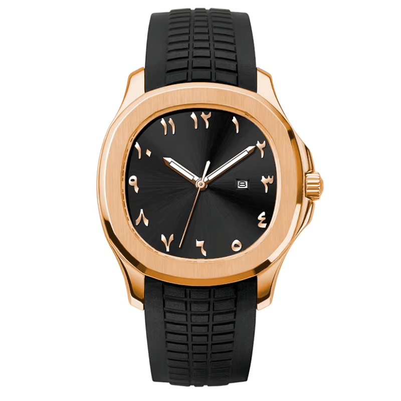 Aurion Noir Men's Quartz Watch Aurion Noir Men's Quartz Watch Blue Wolf Store Rose Gold Black
