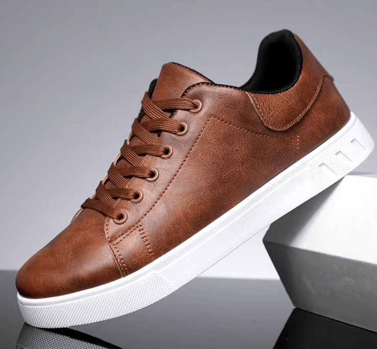Barretus Men's Leather Sneakers Barretus Men's Leather Sneakers Blue Wolf Store Brown US 6.5 / UK/AU 5.5
