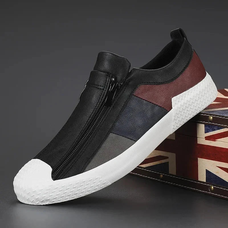 Brayden Colt – Men's Casual Leather Sneakers Brayden Colt – Men's Casual Leather Sneakers Blue Wolf Store Black White US 7 / UK-AU 6.5 / EU 40