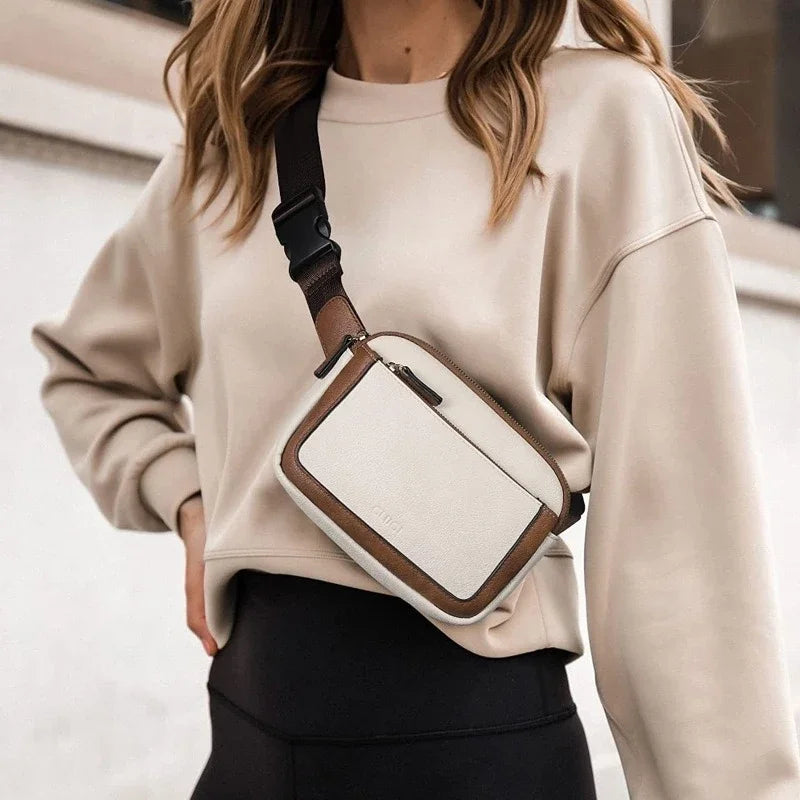 Brunne Women's Leather Waist Bag Brunne Women's Leather Waist Bag Blue Wolf Store White Coffee