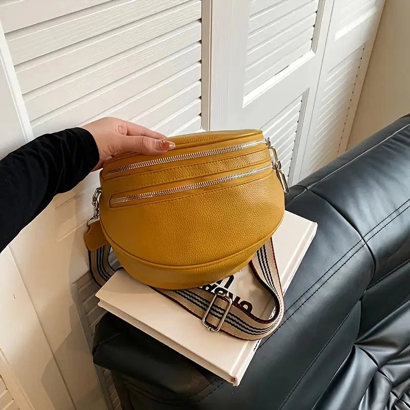 Camila Leather Crossbody Bag Camila Leather Crossbody Bag Blue Wolf Store Earth-Yellow