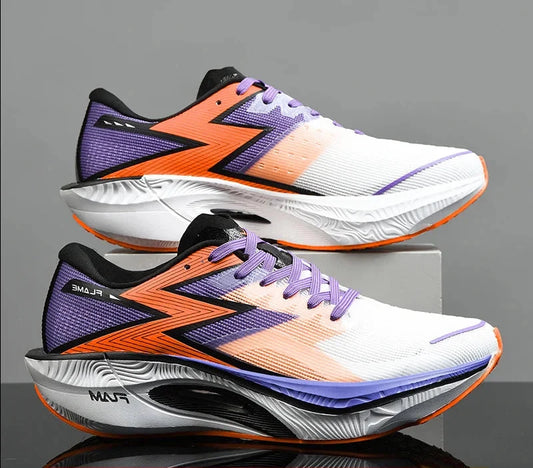 Carbon Plate Air Cushion Men Sports Running Shoes Marathon Breathable Lightweight Women's Comfortable Athletic Nonskid Sneakers Blue Wolf Store