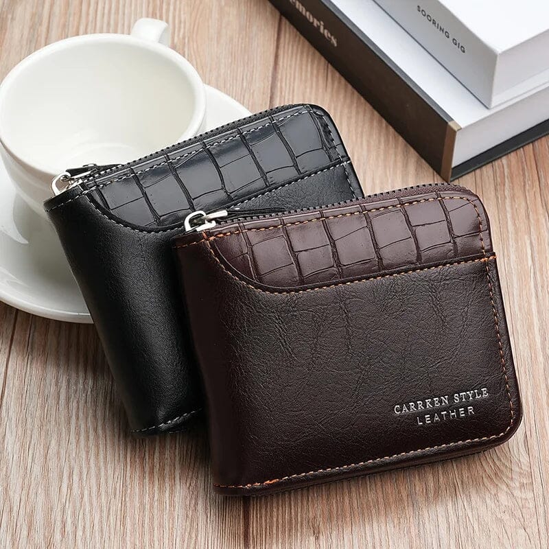 Carrken Luxury Men's Leather Wallet Carrken Luxury Men's Leather Wallet Blue Wolf Store 1 Black 1 Coffe