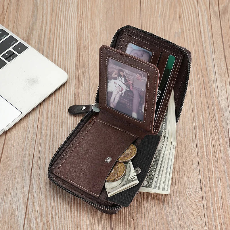 Carrken Luxury Men's Leather Wallet Carrken Luxury Men's Leather Wallet Blue Wolf Store