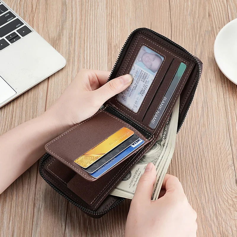 Carrken Luxury Men's Leather Wallet Carrken Luxury Men's Leather Wallet Blue Wolf Store