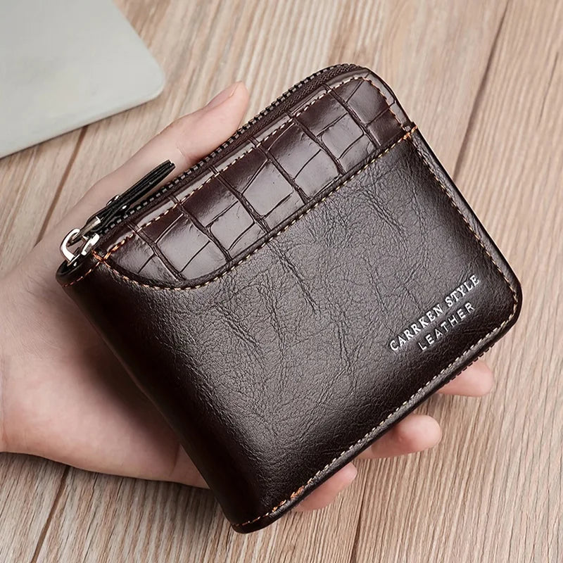 Carrken Luxury Men's Leather Wallet Carrken Luxury Men's Leather Wallet Blue Wolf Store