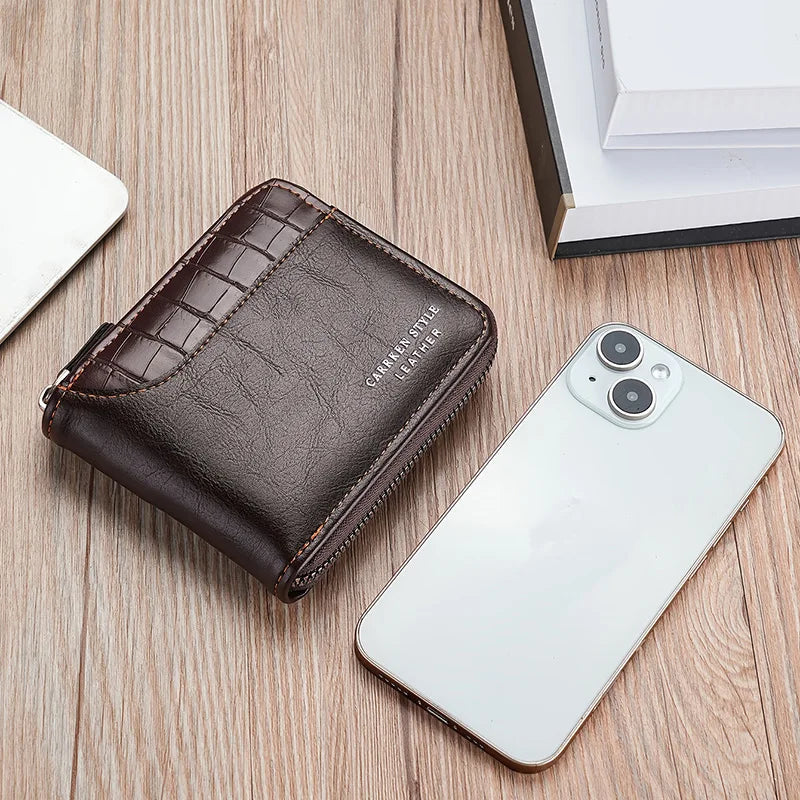 Carrken Luxury Men's Leather Wallet Carrken Luxury Men's Leather Wallet Blue Wolf Store