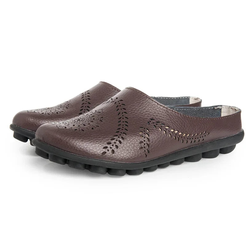 Casual Stride Harmony Hollow Slippers Blue Wolf Store Brown 38 insole 24.0cm