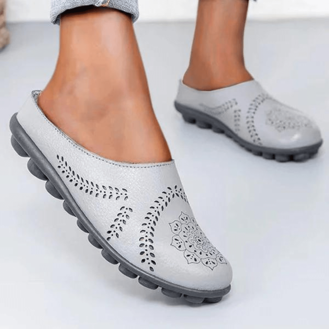 Casual Stride Harmony Hollow Slippers Blue Wolf Store GRAY 37 insole 23.5cm