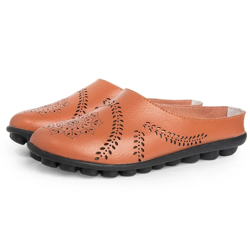 Casual Stride Harmony Hollow Slippers Blue Wolf Store Orange 35 insole 22.5cm