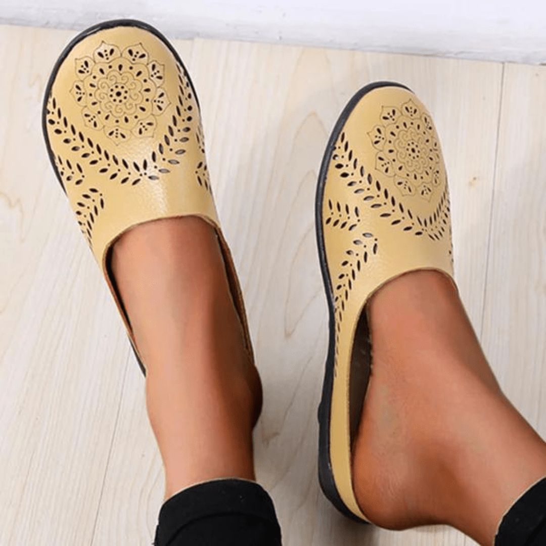 Casual Stride Harmony Hollow Slippers Blue Wolf Store Yellow 37 insole 23.5cm