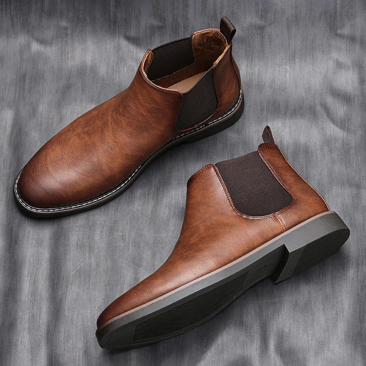 Chelsea Men's Leather Boots Blue Wolf Store
