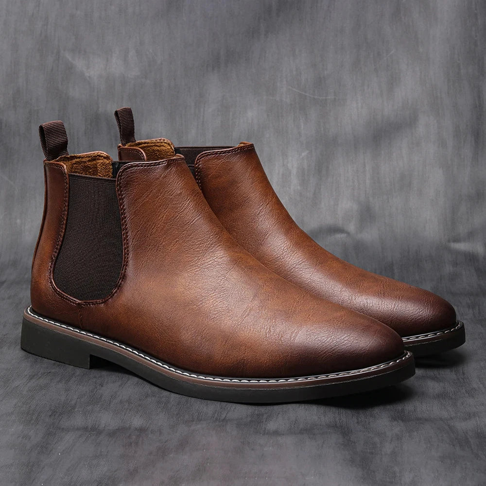 Chelsea Men's Leather Boots Blue Wolf Store