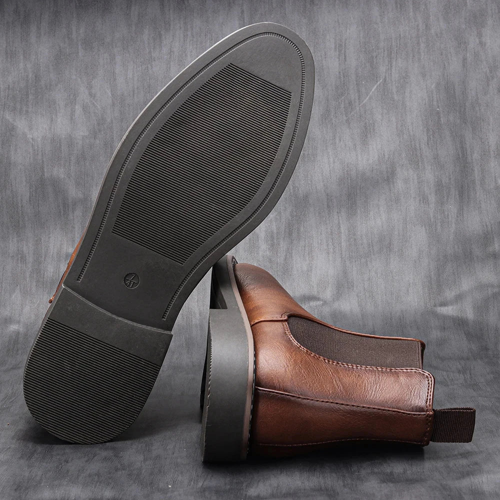 Chelsea Men's Leather Boots Blue Wolf Store