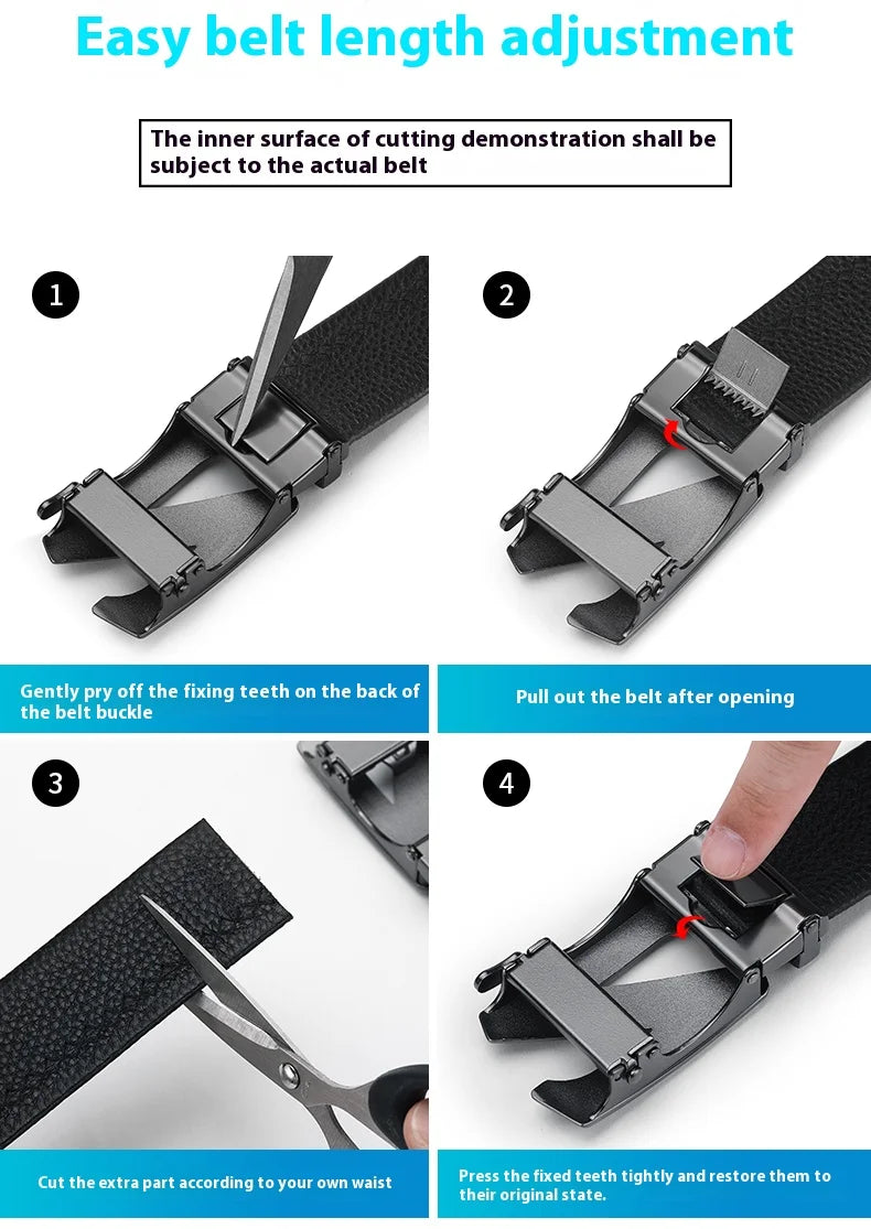Classic Alpha Men's Leather Belt Classic Alpha Men's Leather Belt Blue Wolf Store