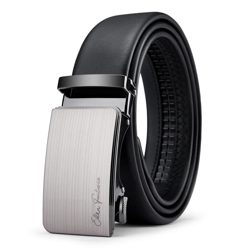 Classic Alpha Men's Leather Belt Classic Alpha Men's Leather Belt Blue Wolf Store Style2 110cm