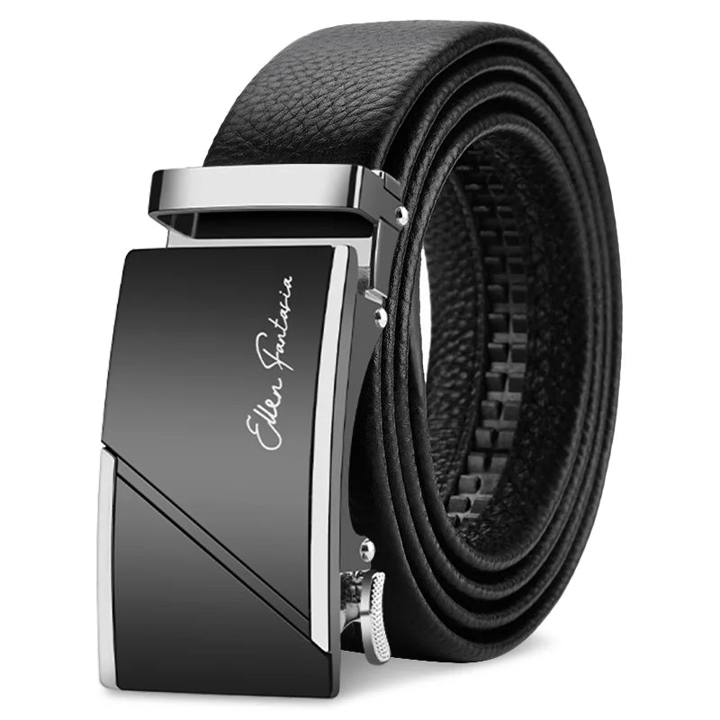 Classic Alpha Men's Leather Belt Classic Alpha Men's Leather Belt Blue Wolf Store Style3 110cm