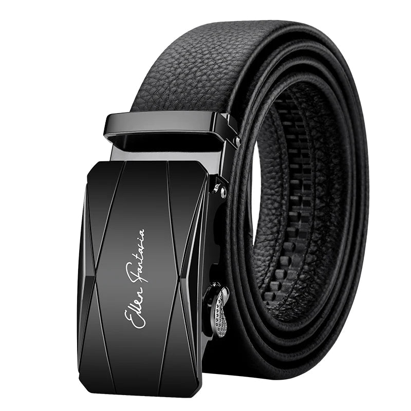 Classic Alpha Men's Leather Belt Classic Alpha Men's Leather Belt Blue Wolf Store Style4 110cm
