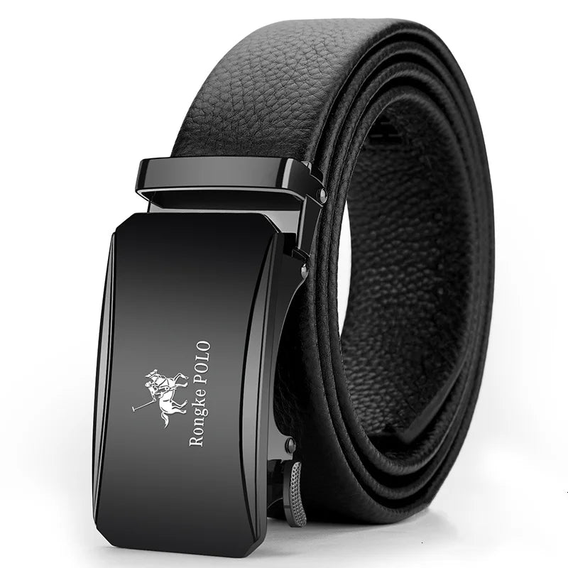 Classic Alpha Men's Leather Belt Classic Alpha Men's Leather Belt Blue Wolf Store Style8 110cm