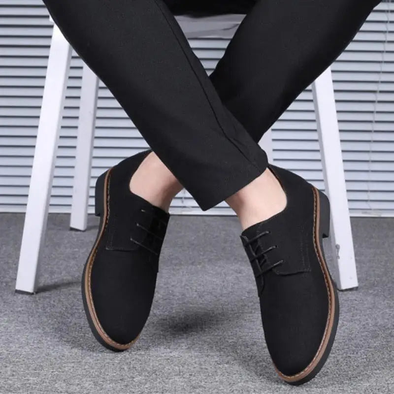 Classic Men's Leather Derby Shoes Blue Wolf Store