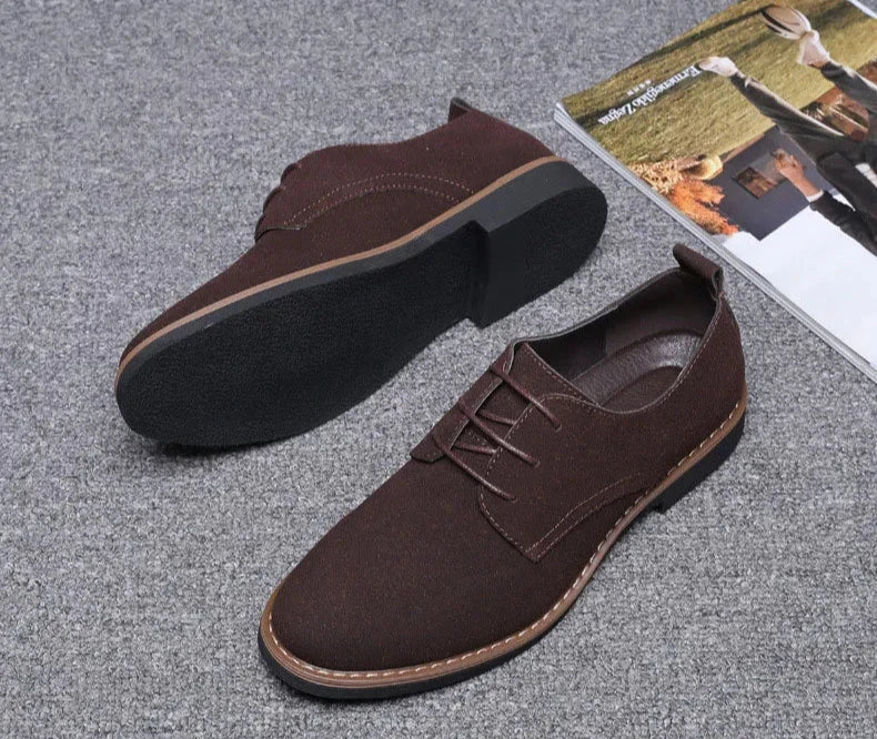 Classic Men's Leather Derby Shoes Blue Wolf Store