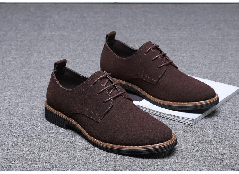 Classic Men's Leather Derby Shoes Blue Wolf Store