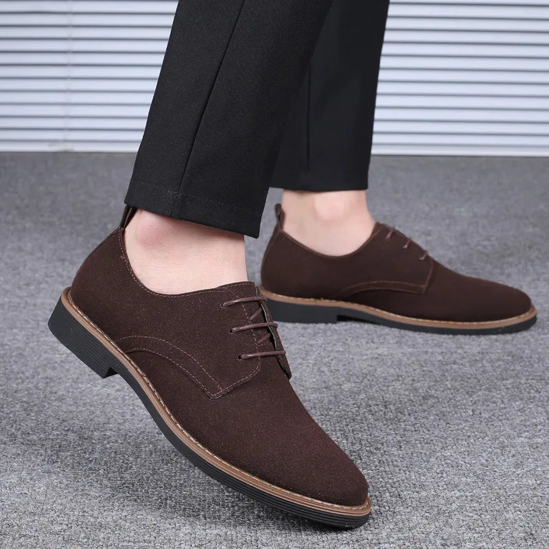 Classic Men's Leather Derby Shoes Blue Wolf Store