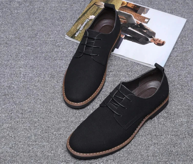Classic Men's Leather Derby Shoes Blue Wolf Store