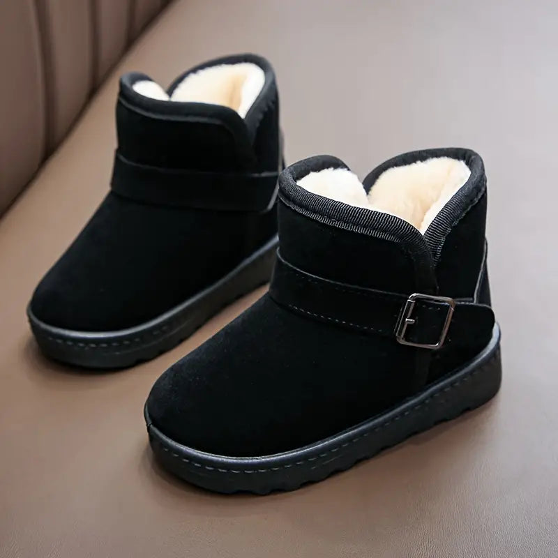 Comfortable Kids' Snow Boots with Fleece Lining Comfortable Kids' Snow Boots with Fleece Lining Blue Wolf Store Black US 7 Toddler / UK/AU 6.5 Toddler / EU 23