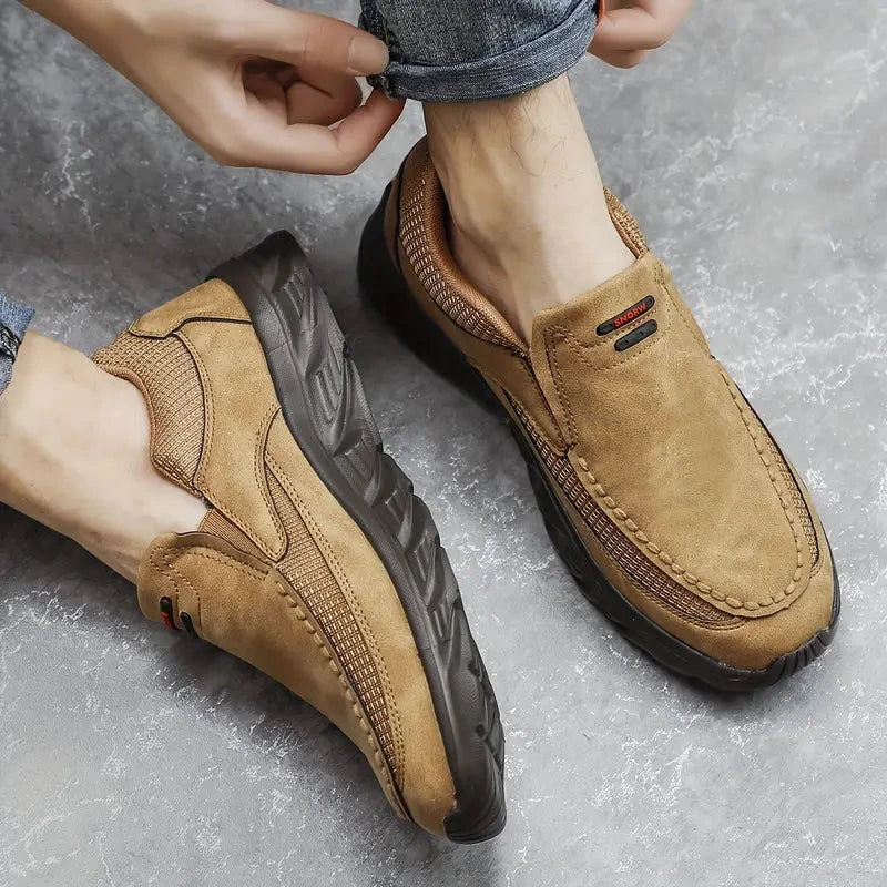 Comfortable Leather Shoes Oxfell Comfortable Leather Shoes Oxfell Blue Wolf Store