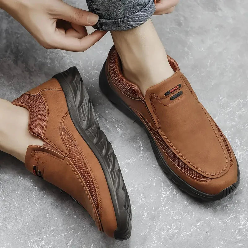 Comfortable Leather Shoes Oxfell Comfortable Leather Shoes Oxfell Blue Wolf Store