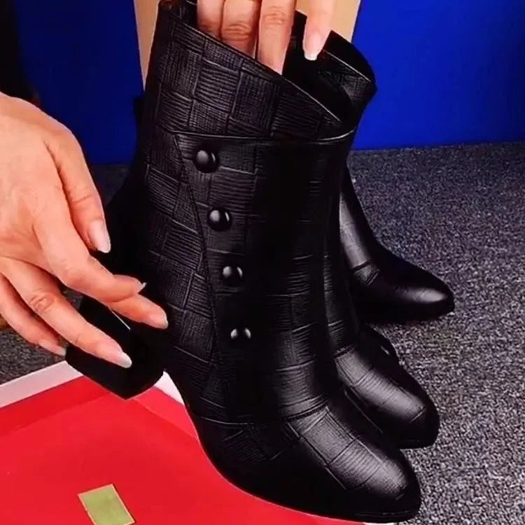Cozy Velvet Winter Leather Boots Cozy Velvet Winter Leather Boots Blue Wolf Store