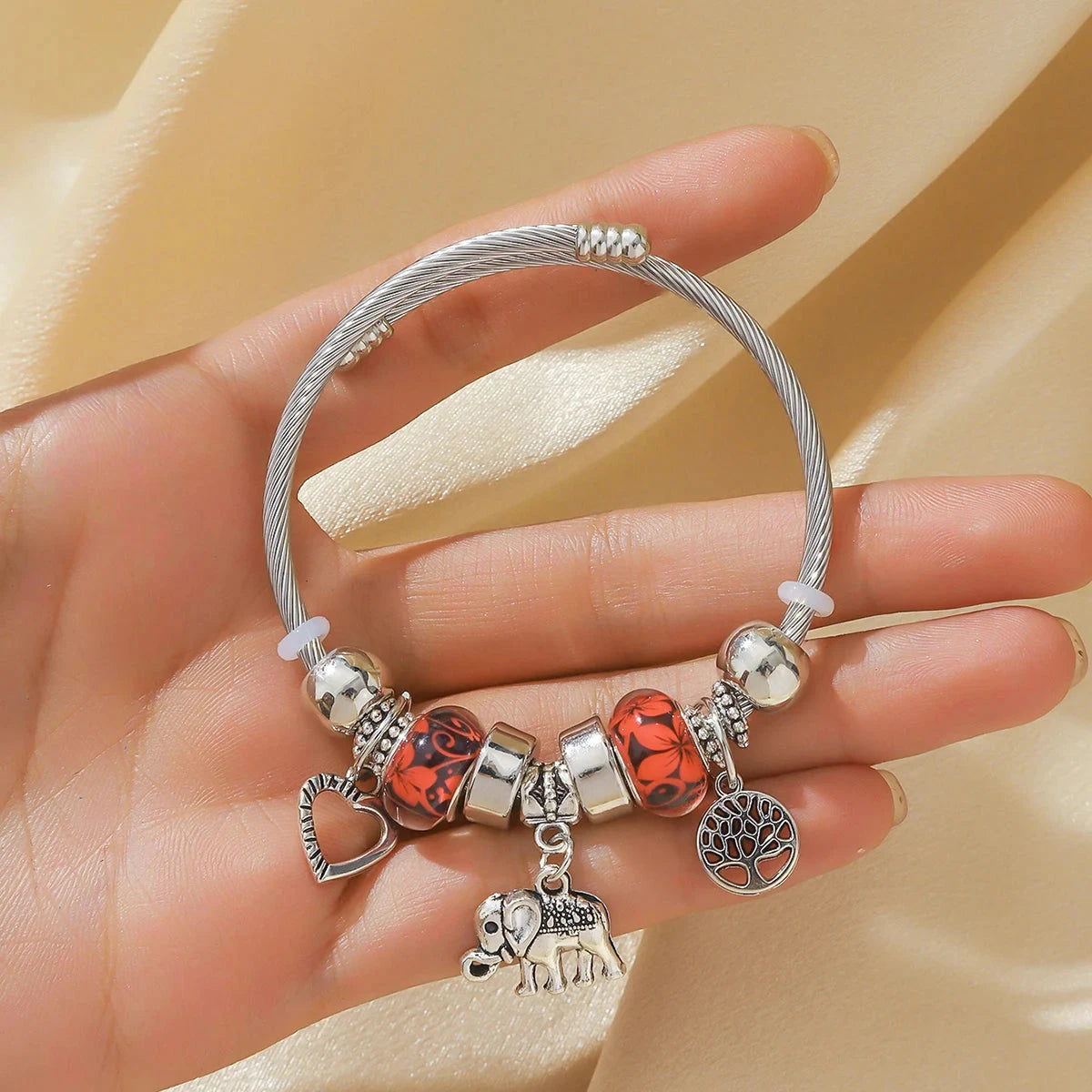 Elegant Women's Bracelet – AuraRadiant Elegant Women's Bracelet – AuraRadiant Blue Wolf Store Silver Red