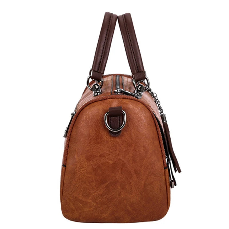 Elegant Women's Leather Shoulder Bag Alice Elegant Women's Leather Shoulder Bag Alice Blue Wolf Store