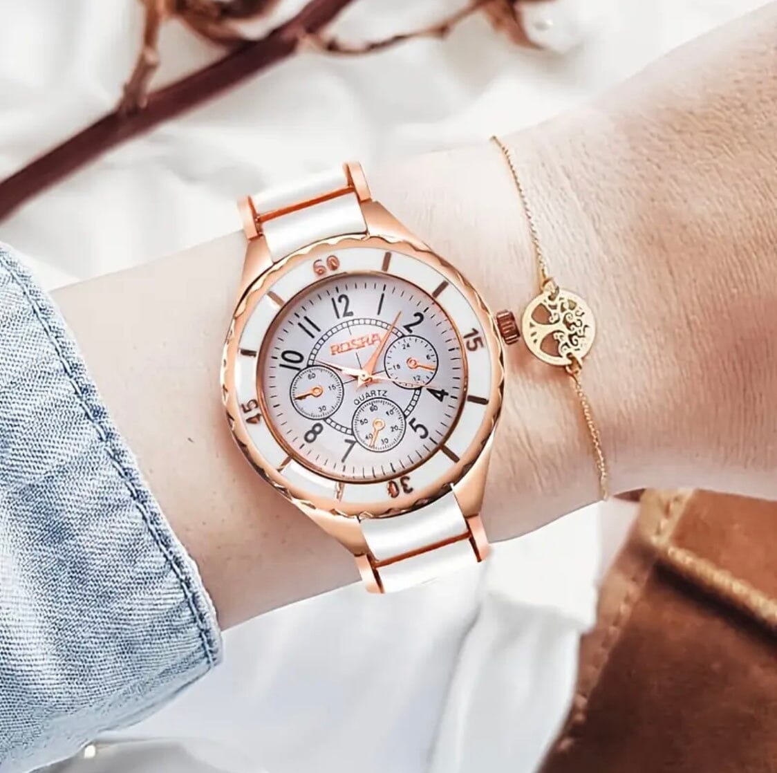 Elegant Women's Watch – Rose Aveline Elegant Women's Watch – Rose Aveline Blue Wolf Store
