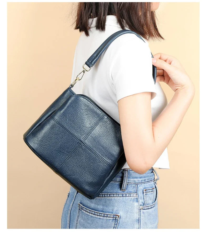 Eloise Royale Women's Leather Bag Blue Wolf Store