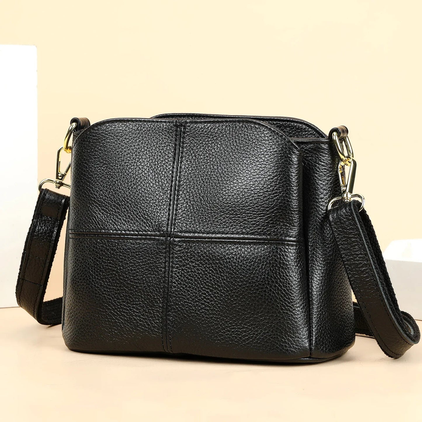 Eloise Royale Women's Leather Bag Blue Wolf Store black