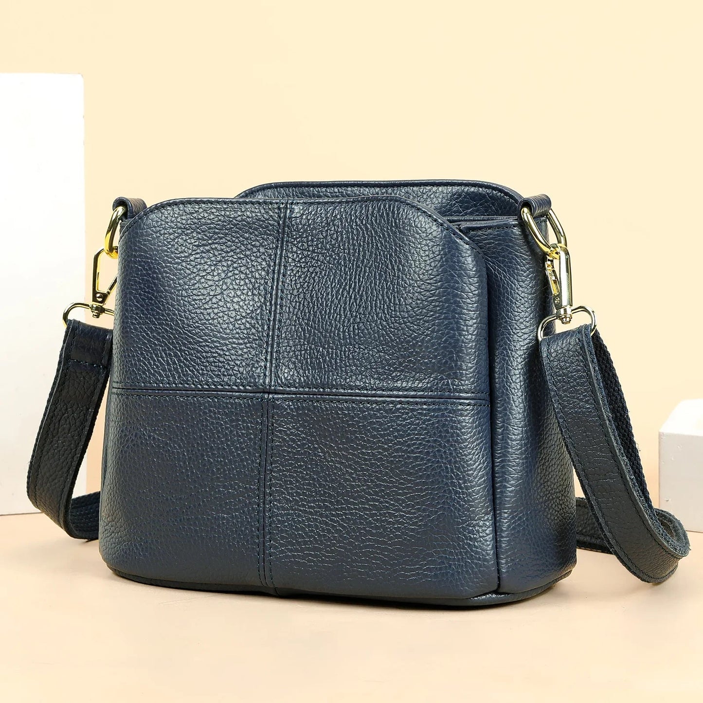 Eloise Royale Women's Leather Bag Blue Wolf Store Blue