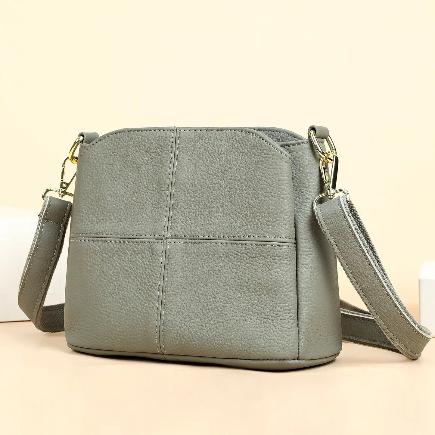 Eloise Royale Women's Leather Bag Blue Wolf Store GRAY