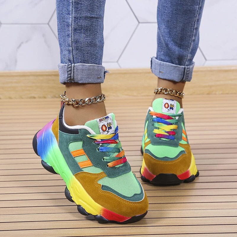 Ergonomic Rainbow Sneakers Ergonomic Rainbow Sneakers Blue Wolf Store