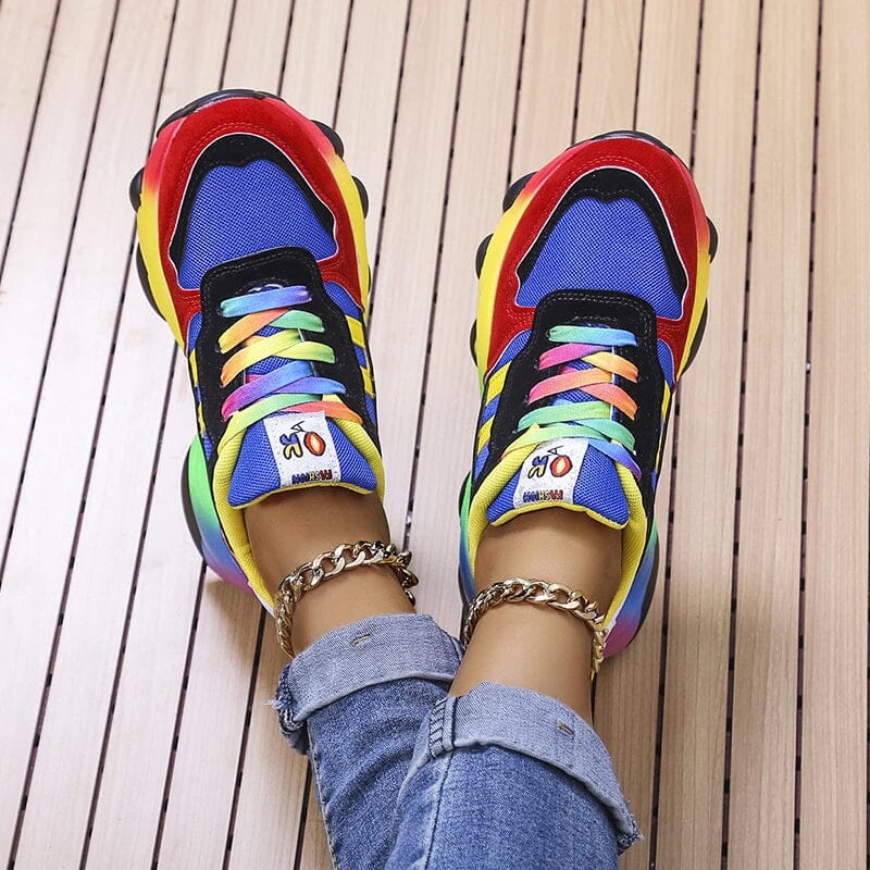 Ergonomic Rainbow Sneakers Ergonomic Rainbow Sneakers Blue Wolf Store