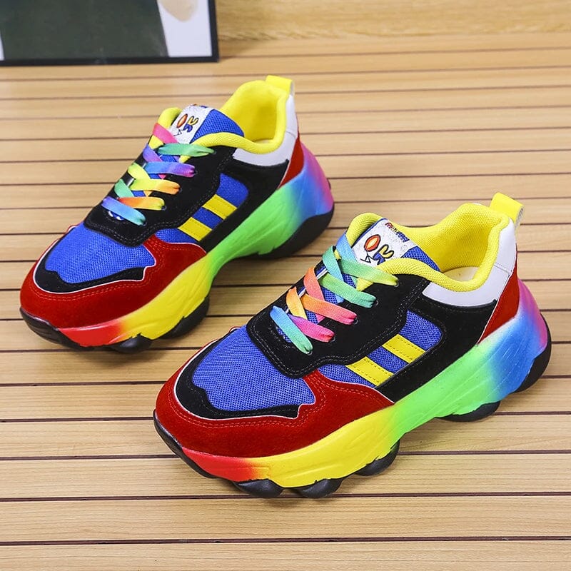 Ergonomic Rainbow Sneakers Ergonomic Rainbow Sneakers Blue Wolf Store