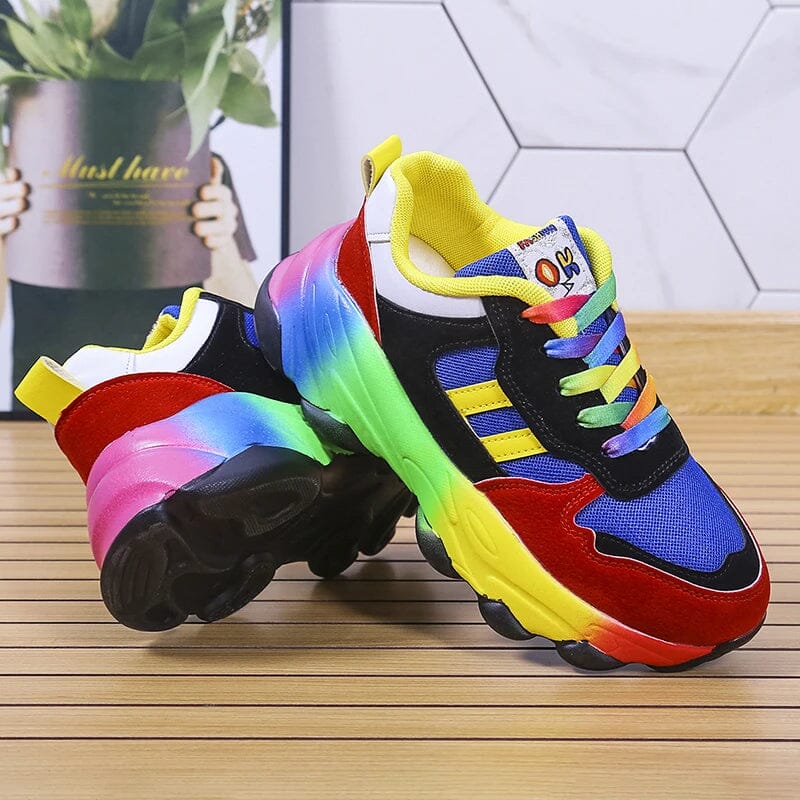 Ergonomic Rainbow Sneakers Ergonomic Rainbow Sneakers Blue Wolf Store