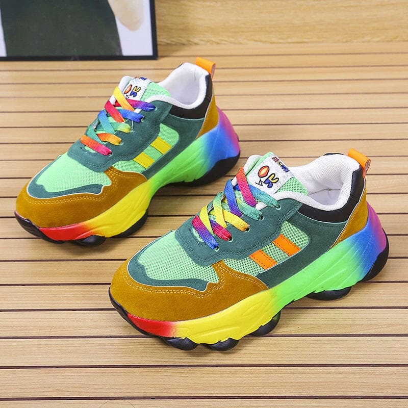 Ergonomic Rainbow Sneakers Ergonomic Rainbow Sneakers Blue Wolf Store