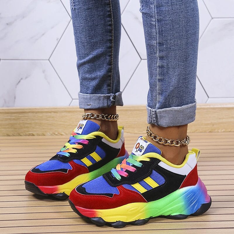 Ergonomic Rainbow Sneakers Ergonomic Rainbow Sneakers Blue Wolf Store