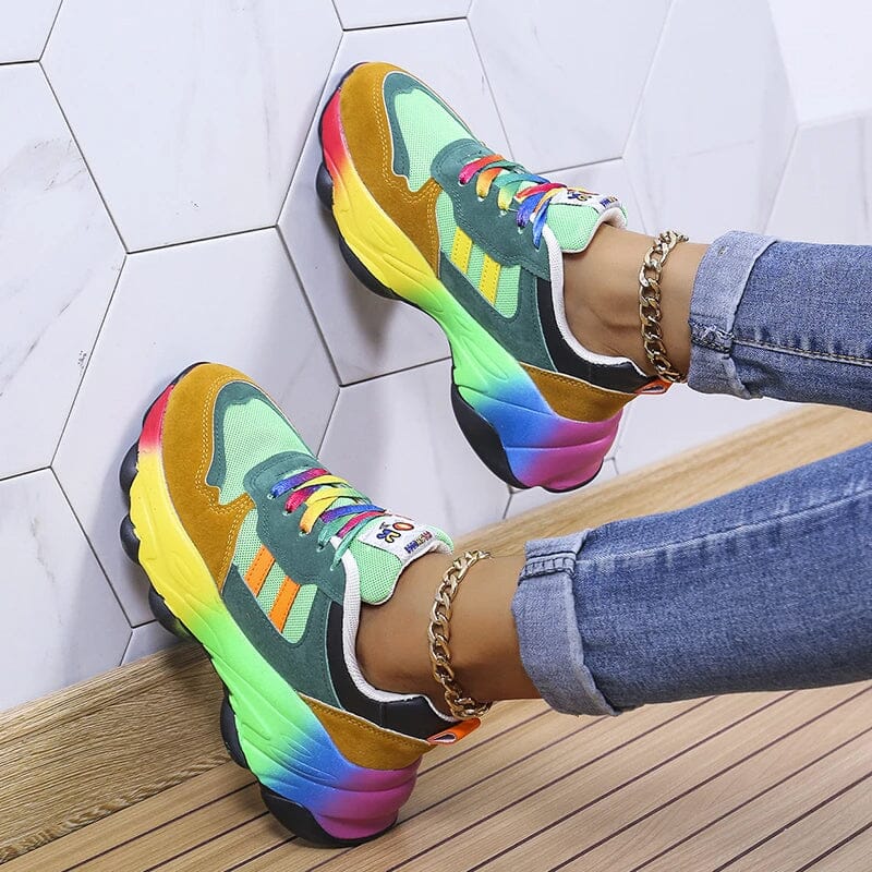 Ergonomic Rainbow Sneakers Ergonomic Rainbow Sneakers Blue Wolf Store