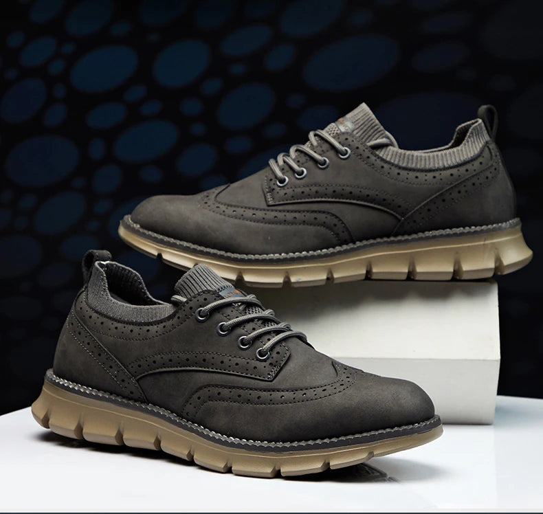 Everett Ultra Comfortable Leather Men's Sneakers Everett Ultra Comfortable Leather Men's Sneakers Blue Wolf Store